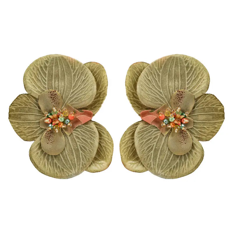 Aros Orquídeas Verde Oliva XL
