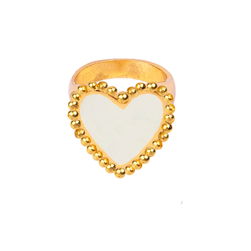 Anillo Corazón Blanco