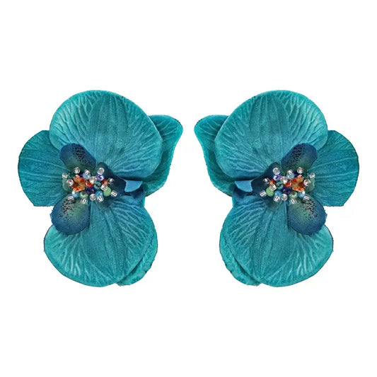 Aros Orquídeas Turquesa XL