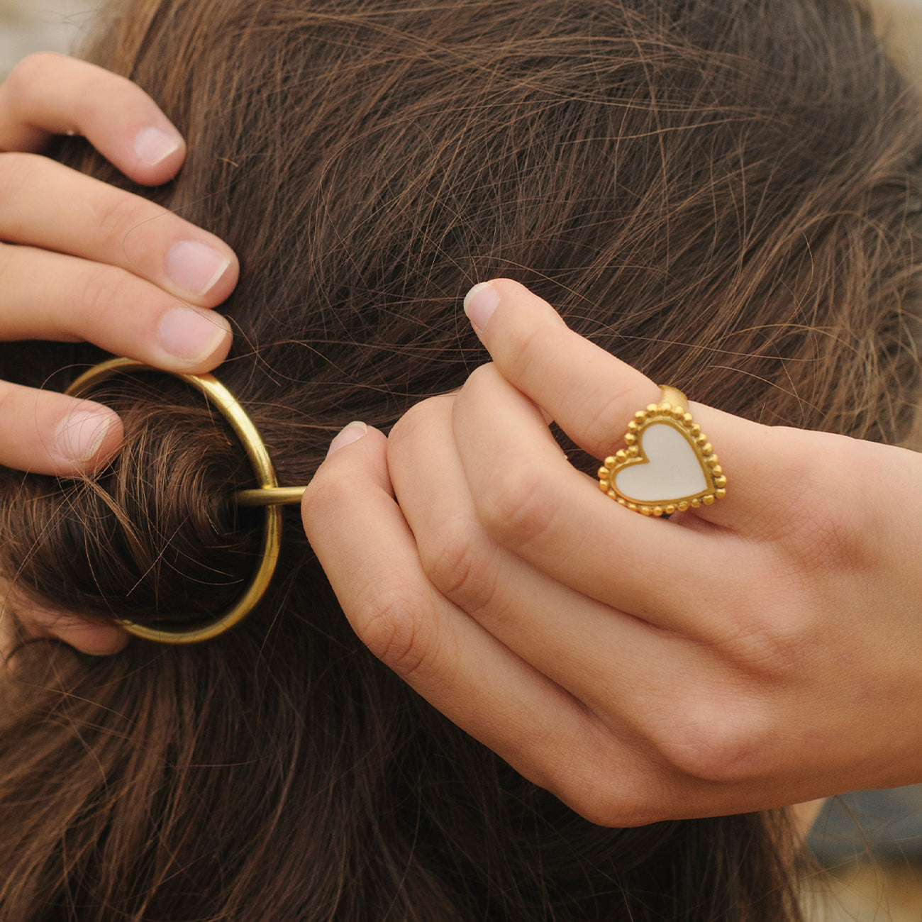 Anillo Corazón Blanco