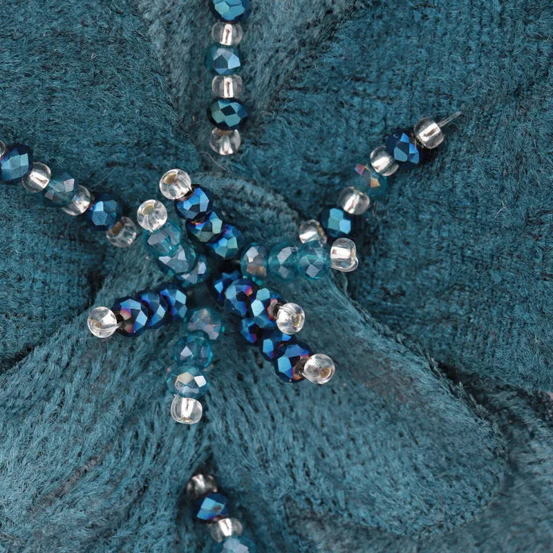 Aros Veleña Azul Petróleo XL